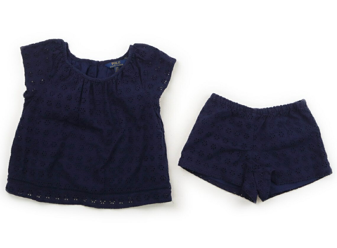 ポロラルフローレン POLO RALPH LAUREN 上下セット 110 女の子 ネイビーレース 子供服 ベビー服 キッズ アウトレット ユーズド 【中古】キッズ・ベビー・マタニティ
