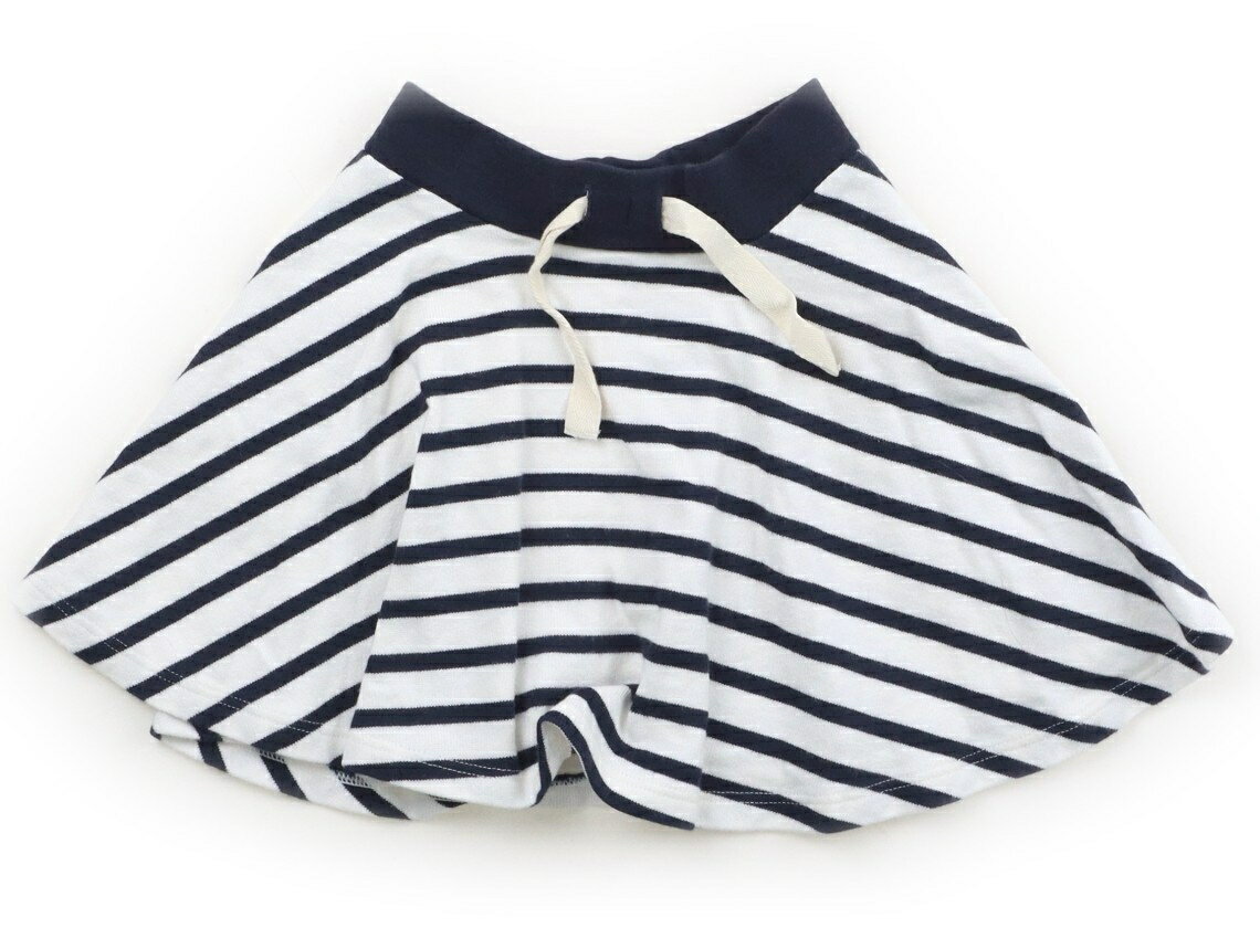 プチバトー PETIT BATEAU スカート 100 女の子 ネイビー・ホワイトボーダー 子供服 ベビー服 キッズ アウトレット ユーズド 【中古】キッズ・ベビー・マタニティ