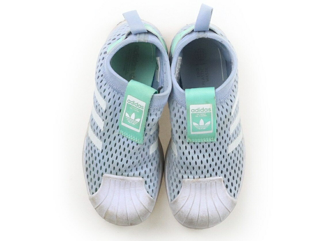 Rakuten - アディダス Adidas フラットシューズ・スリッポン 靴19cm〜 女の子 水色・白 子供服 ベビー服 キッズ アウトレット ユーズド 【中古】キッズ・ベビー・マタニティ