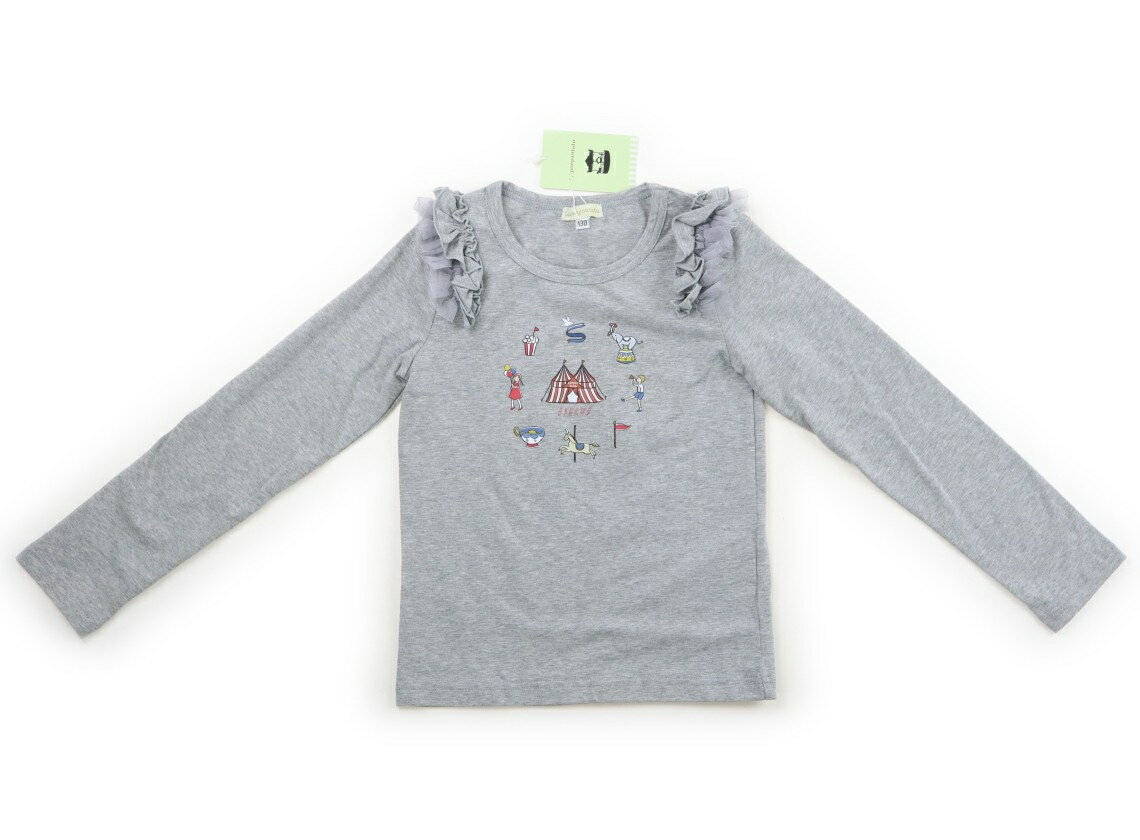 Rakuten - パンパンチュチュ panpantutu Tシャツ・カットソー 130 女の子 グレー 子供服 ベビー服 キッズ アウトレット ユーズド 【中古】キッズ・ベビー・マタニティ