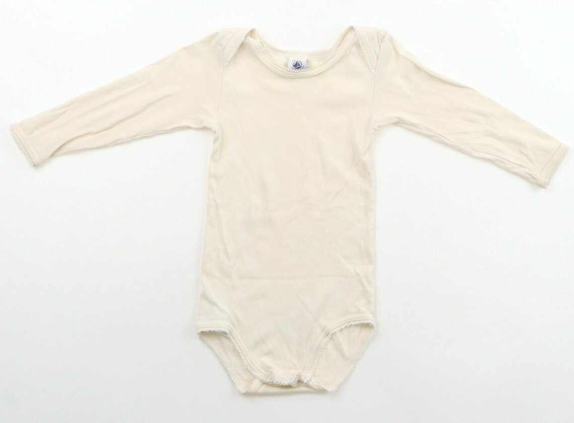 プチバトー PETIT BATEAU ロンパース 80 女の子 ベージュ 子供服 ベビー服 キッズ ...