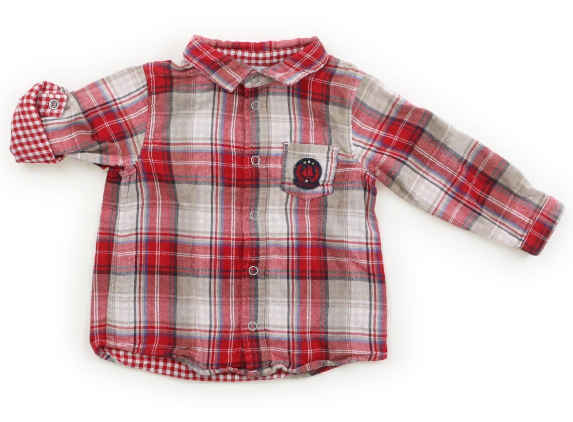 Rakuten - プチバトー PETIT BATEAU シャツ・ブラウス 80 男の子 赤系 子供服 ベビー服 キッズ アウトレット ユーズド 【中古】キッズ・ベビー・マタニティ