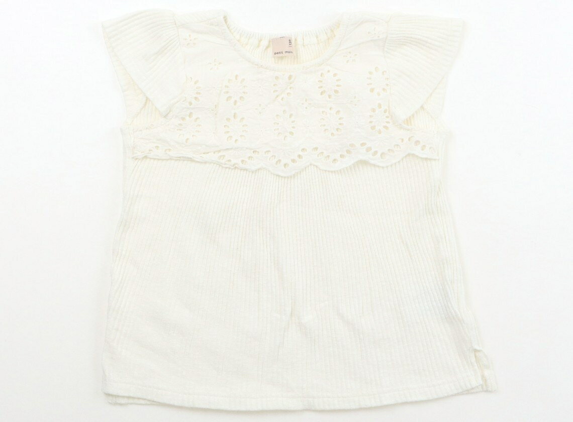 Rakuten - プティマイン petit main Tシャツ・カットソー 120 女の子 白 子供服 ベビー服 キッズ アウトレット ユーズド 【中古】キッズ・ベビー・マタニティ