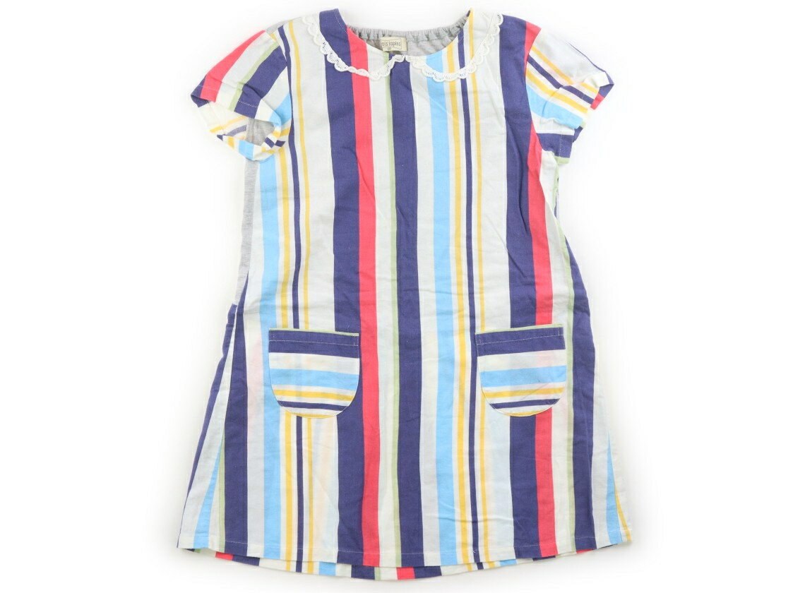 Rakuten - トロワラパン troislapins ワンピース 130 女の子 マルチストライプ・グレー 子供服 ベビー服 キッズ アウトレット ユーズド 【中古】キッズ・ベビー・マタニティ
