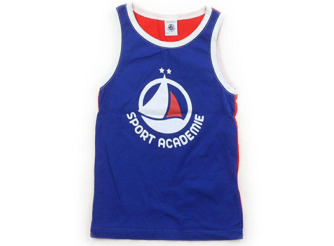 Petit Bateau Tank Top/Camisole, Size 110, Boys, Blue/Red, Children's Clothing, Baby Clothes, Kids, Outlet, Used [Pre-owned] Kids, Baby, Maternity
