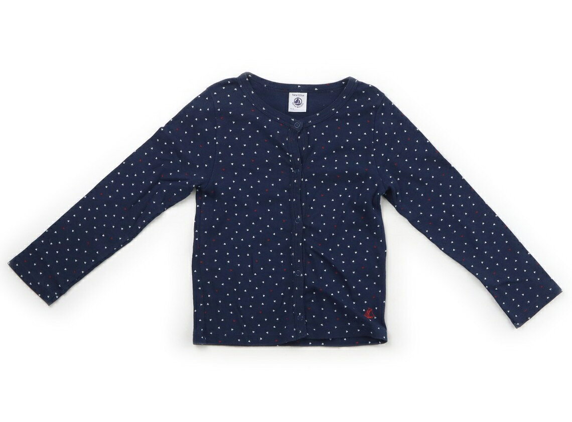 　ブランド 　PETIT BATEAU(プチバトー) 　カテゴリー 　カーディガン 　サイズ 　110サイズ 　色 　ネイビー・ハート柄 　状態 　★★★ 　記名 　なし 　ジャンル 　Girl 実際のサイズ表記は5ansです。全体に色あせ・毛羽立ちがありますが、まだまだお使いいただけます。 ＊【状態】【サイズ】に関しての詳しい説明はこちら