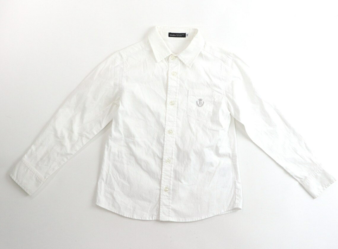 べべ BeBe シャツ・ブラウス 130 男の子 白 子供服 ベビー服 キッズ アウトレット ユーズド 【中古】キッズ・ベビー・マタニティ