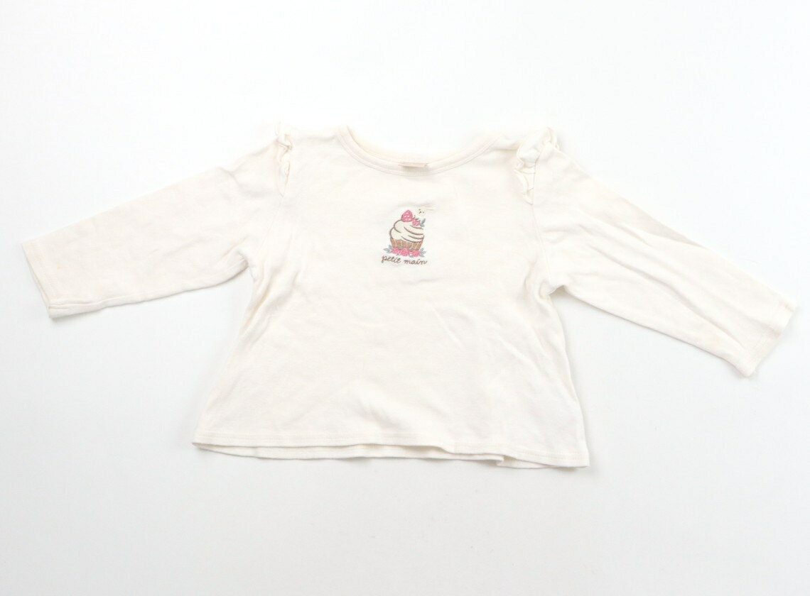 樂天商城 - プティマイン petit main Tシャツ・カットソー 90 女の子 アイボリー 子供服 ベビー服 キッズ アウトレット ユーズド 【中古】キッズ・ベビー・マタニティ