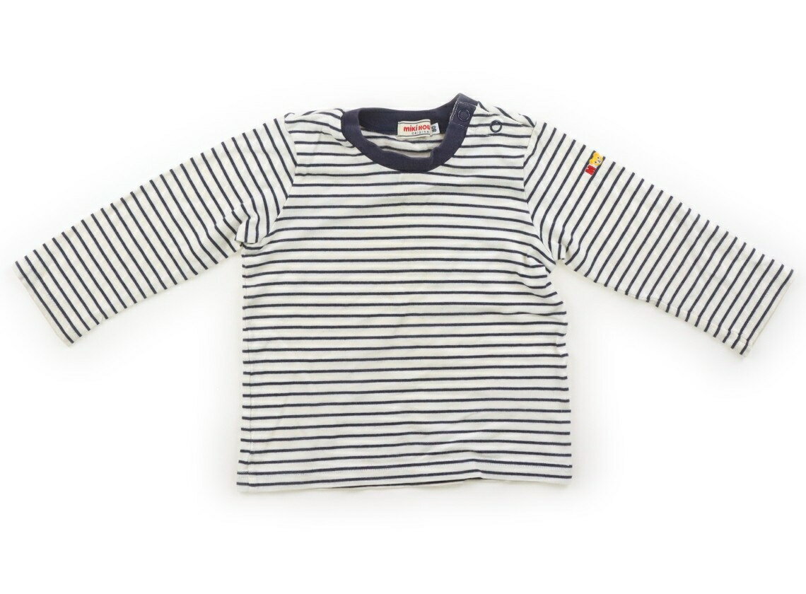 Rakuten - ミキハウス miki HOUSE Tシャツ・カットソー 80 男の子 オフホワイト、紺 子供服 ベビー服 キッズ アウトレット ユーズド 【中古】キッズ・ベビー・マタニティ