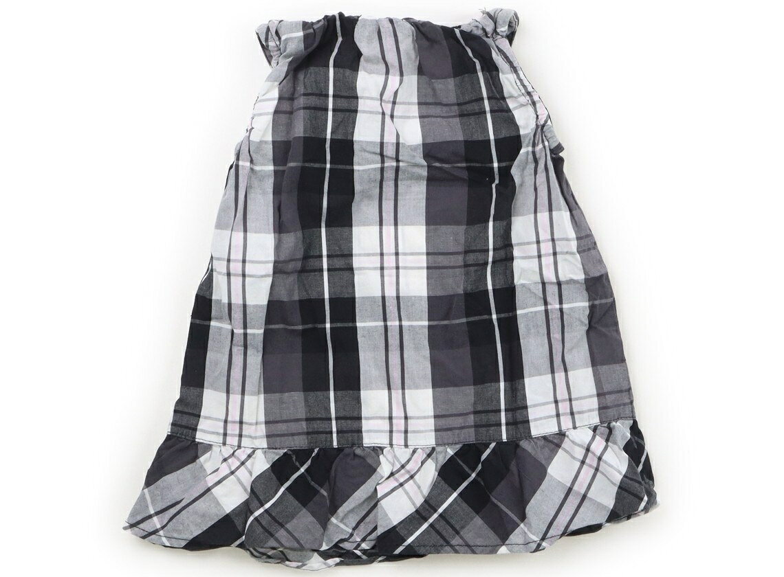 エニィファム anyFAM ワンピース 90 女の子 モノクロ・ピンク・チェック 子供服 ベ...