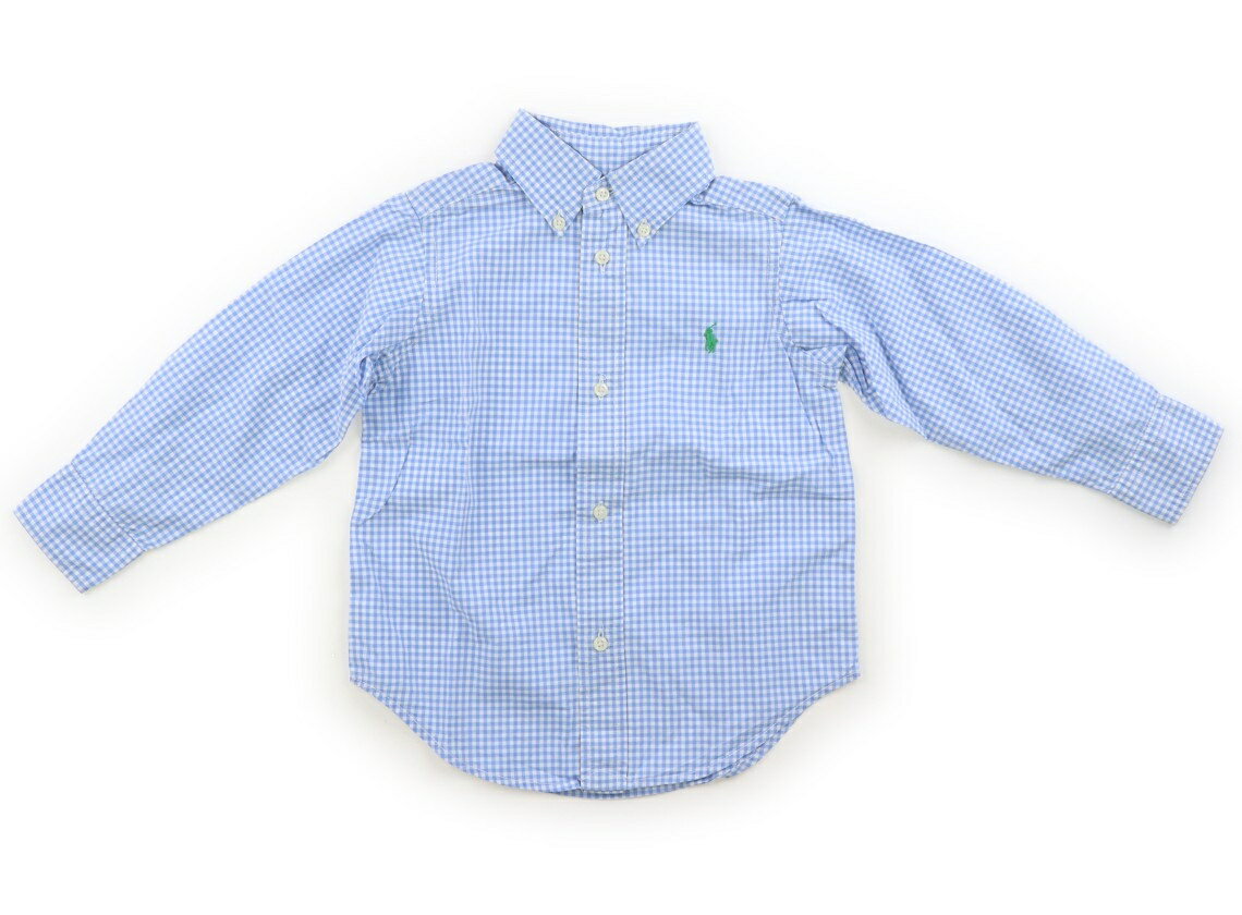 ラルフローレン Ralph Lauren シャツ・ブラウス 90 男の子 ブルー系・白・チェック柄 子供服 ベビー服 キッズ アウトレット ユーズド 【中古】キッズ・ベビー・マタニティ