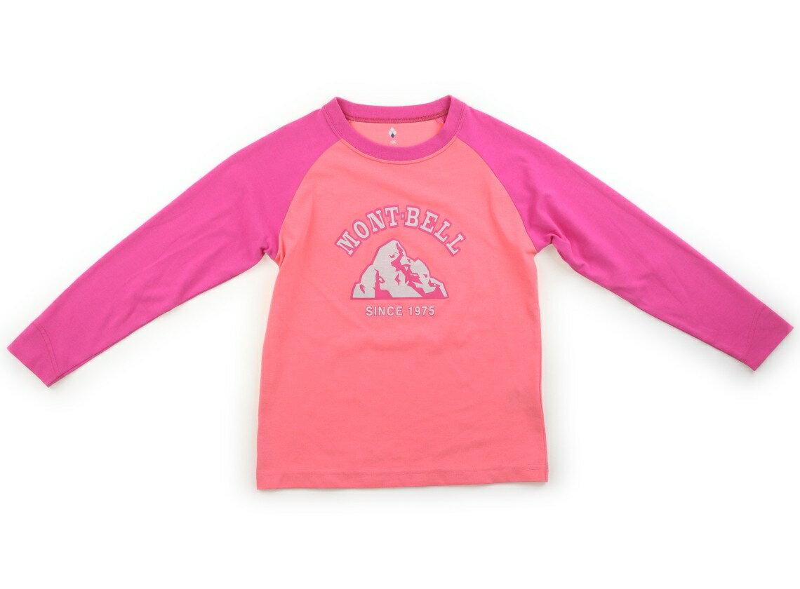 モンベル mont-bell Tシャツ カットソー 130 女の子 サーモンピンク ピンク 子供服 ベビー服 キッズ アウトレット ユーズド 【中古】キッズ ベビー マタニティ