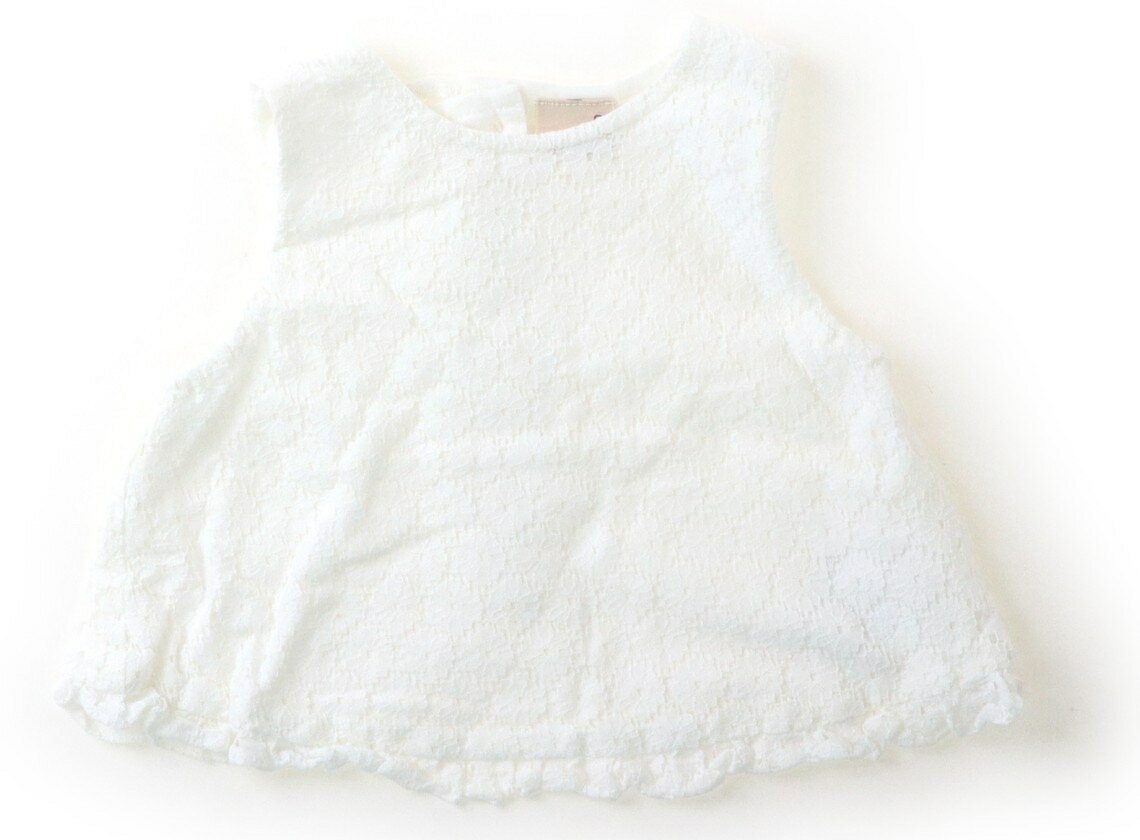 Petit Main tank top/camisole, size 70, girls', white. Children's clothing, baby clothes, kids' clothing. Outlet/used. [Pre-owned] Kids, Baby, Maternity.