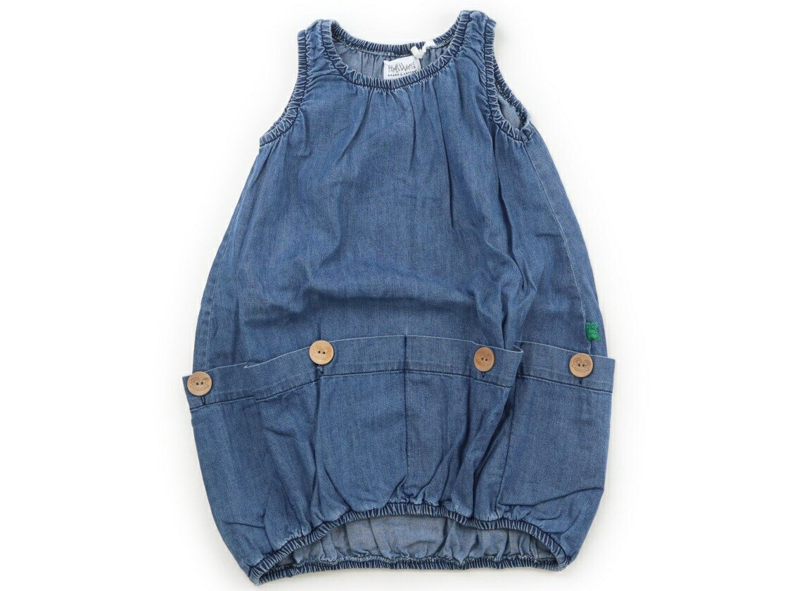 グリーンコットン Green Cotton ジャンパースカート 95 女の子 ブルー 子供服 ベビー服 キッズ アウトレット ユーズド 【中古】キッズ・ベビー・マタニティ