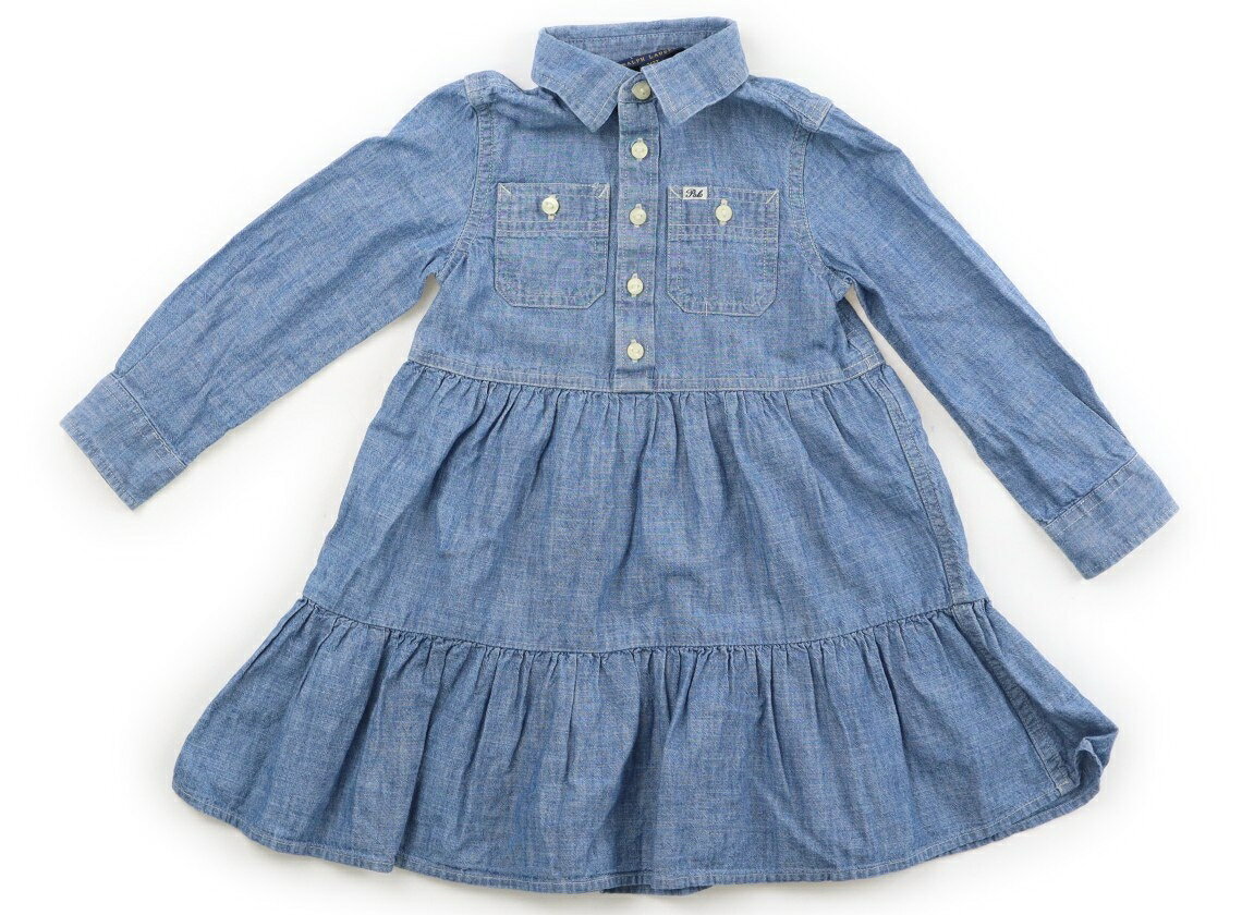 ポロラルフローレン POLO RALPH LAUREN ワンピース 100 女の子 ブルー 子供服 ベビー服 キッズ アウトレット ユーズド 【中古】キッズ・ベビー・マタニティ