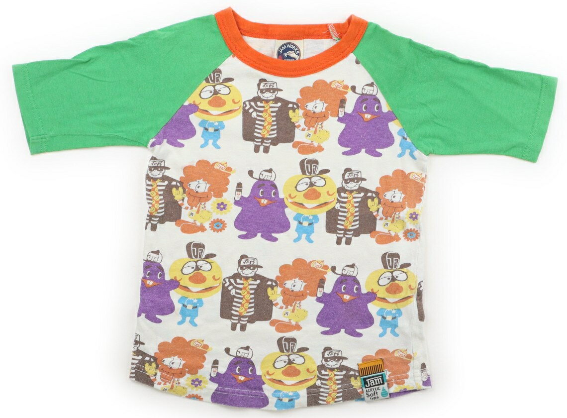 Rakuten - ジャム JAM Tシャツ・カットソー 130 男の子 白、オレンジ、緑 子供服 ベビー服 キッズ アウトレット ユーズド 【中古】キッズ・ベビー・マタニティ