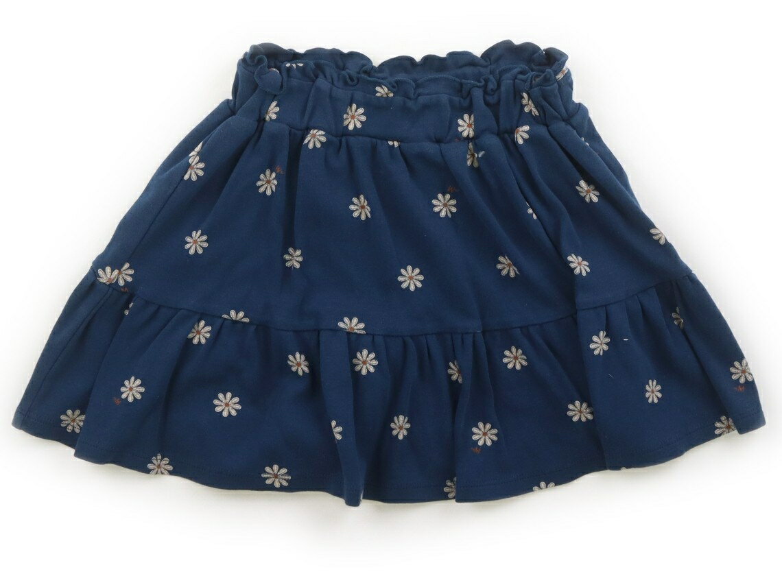 モイモルン moimoln スカート 130 女の子 ダスティブルー・ホワイト花柄 子供服 ベビー服 キッズ アウトレット ユーズド 【中古】キッズ・ベビー・マタニティ