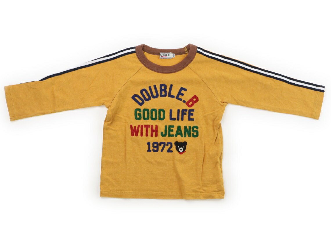 Rakuten - ダブルB Double B Tシャツ・カットソー 100 男の子 やまぶき色　ブラウン 子供服 ベビー服 キッズ アウトレット ユーズド 【中古】キッズ・ベビー・マタニティ
