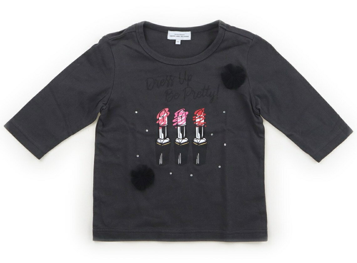 Rakuten - ユナイテッドアローズ UNITED ARROWS Tシャツ・カットソー 100 女の子 チャコールグレー、ラインストーン、リップ 子供服 ベビー服 キッズ アウトレット ユーズド 【中古】キッズ・ベビー・マタニティ