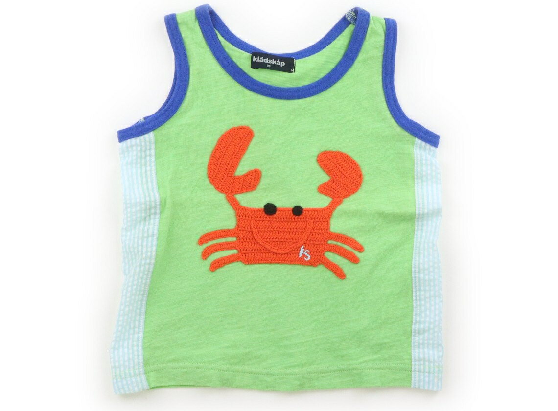 Kladskap Tank Top/Camisole, Size 90, Boys, Light Green, Blue, Crab, Stripe, Children's Clothing, Baby Clothes, Kids, Outlet, Used [Pre-owned] Kids, Baby, Maternity