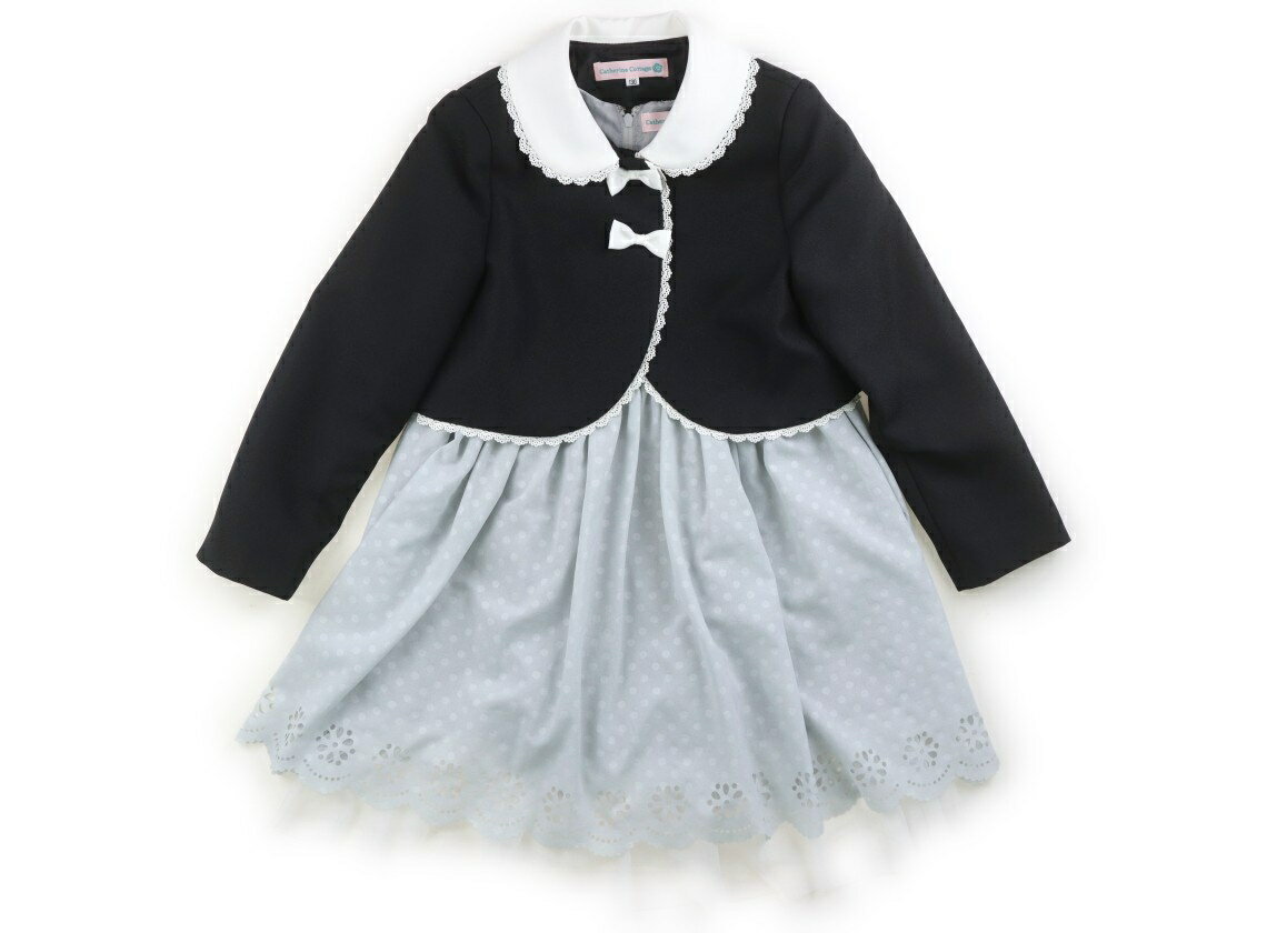 Rakuten - キャサリン・コテージ Catherine Cottage フォーマルウェア 130 女の子 ブラック・サックス・ドット 子供服 ベビー服 キッズ アウトレット ユーズド 【中古】キッズ・ベビー・マタニティ