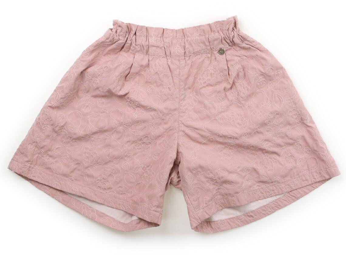 　ブランド 　BeBe Petits Pois Vert(ベベ プチ ポワ ヴェール) 　カテゴリー 　キュロット 　サイズ 　140サイズ 　色 　フルーツ柄くすみピンク 　状態 　★★★ 　記名 　なし 　ジャンル 　Girl ウエスト交換穴あり。裏地付き。前に青っぽいシミあり。刺繍に細かい毛玉がありますが、まだまだ普段着として活躍してくれそうです。 ＊【状態】【サイズ】に関しての詳しい説明はこちら