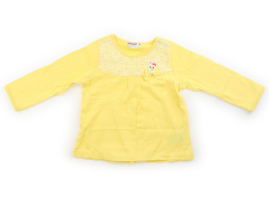Rakuten - ミキハウス miki HOUSE チュニック 90 女の子 イエロー・ホワイト 子供服 ベビー服 キッズ アウトレット ユーズド 【中古】キッズ・ベビー・マタニティ