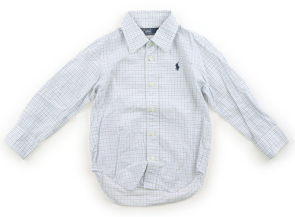 ポロラルフローレン POLO RALPH LAUREN シャツ・ブラウス 100 男の子 白・ブルー・黒・チェック柄 子供服 ベビー服 キッズ アウトレット ユーズド 【中古】キッズ・ベビー・マタニティ