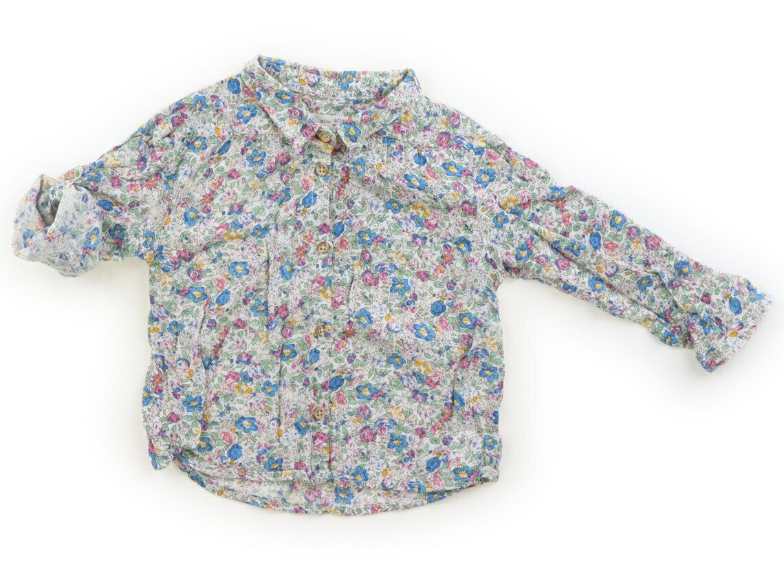 Rakuten - ザラ ZARA シャツ・ブラウス 80 女の子 花柄・グレージュ 子供服 ベビー服 キッズ アウトレット ユーズド 【中古】キッズ・ベビー・マタニティ