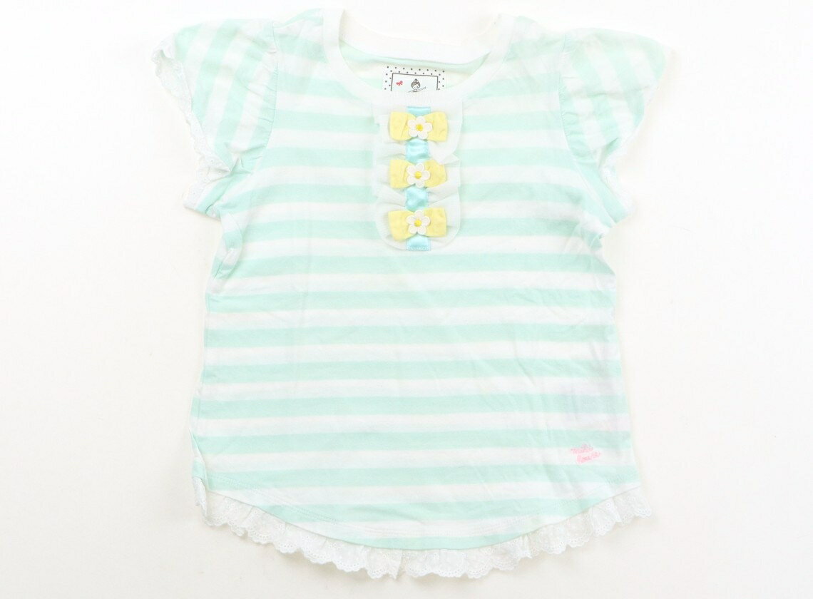 Rakuten - ミキハウス miki HOUSE チュニック 110 女の子 パステルグリーンボーダー 子供服 ベビー服 キッズ アウトレット ユーズド 【中古】キッズ・ベビー・マタニティ