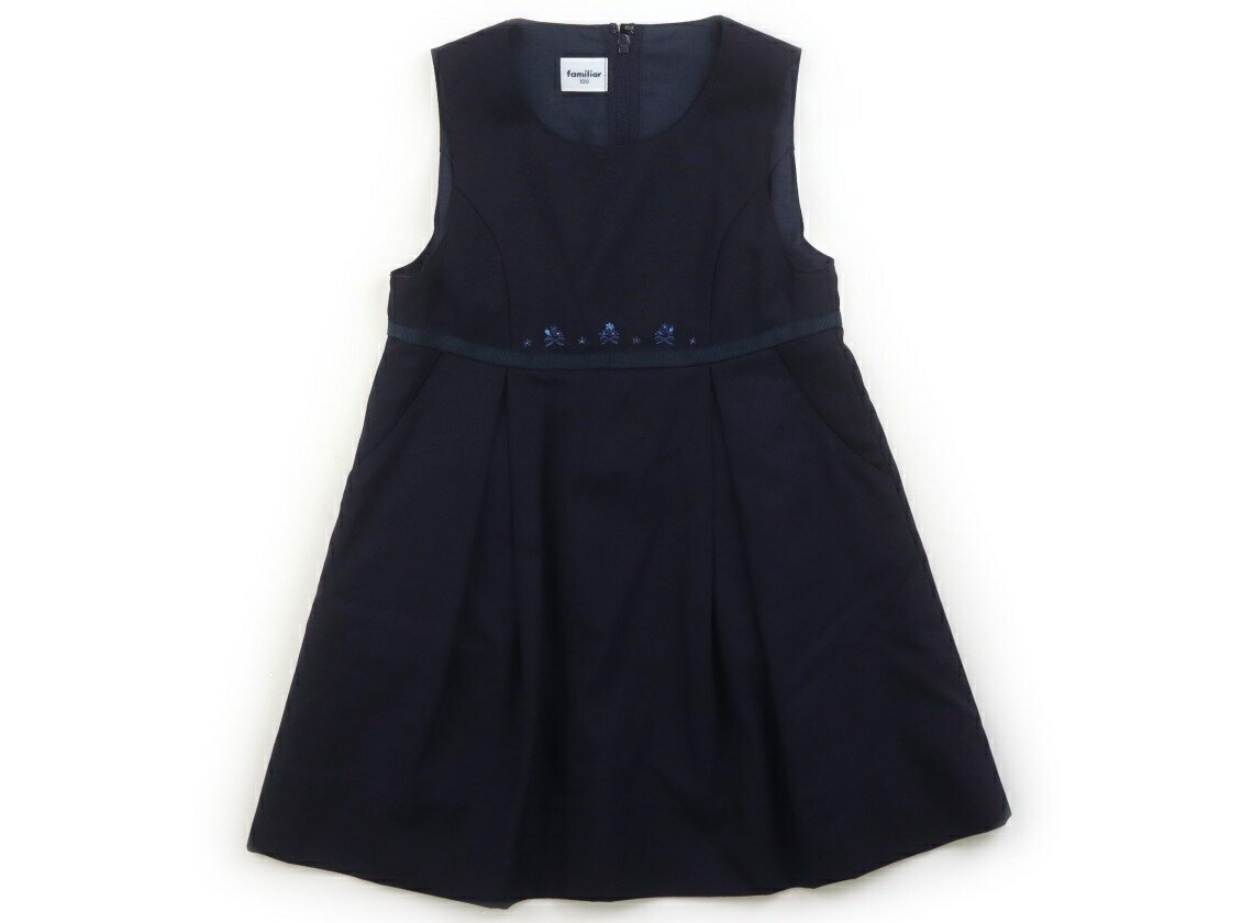 ファミリア familiar フォーマルウェア 100 女の子 紺、花柄 子供服 ベビー服 キッズ アウトレット ユーズド 【中古】キッズ・ベビー・マタニティ