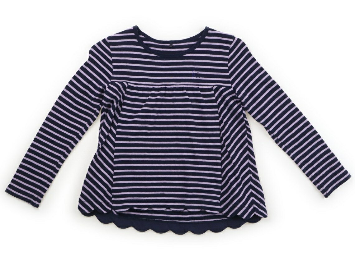 Rakuten - 組曲 Kumikyoku チュニック 130 女の子 ボーダー柄ネイビーラベンダー 子供服 ベビー服 キッズ アウトレット ユーズド 【中古】キッズ・ベビー・マタニティ