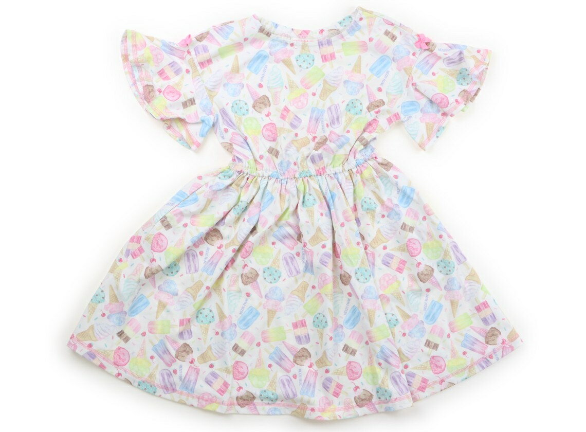 Rakuten - メゾピアノ mezzo piano ワンピース 130 女の子 ホワイト・カラフルアイスクリーム 子供服 ベビー服 キッズ アウトレット ユーズド 【中古】キッズ・ベビー・マタニティ