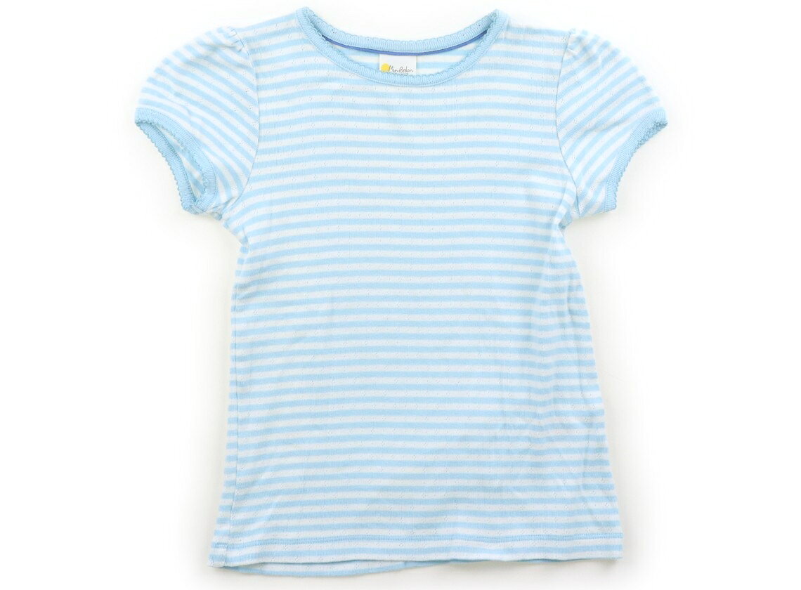 ボーデン Mini Boden Tシャツ・カットソー 130 女の子 水色・ボーダー 子供服 ベビー服 キッズ アウトレット ユーズド キッズ・ベビー・マタニティ