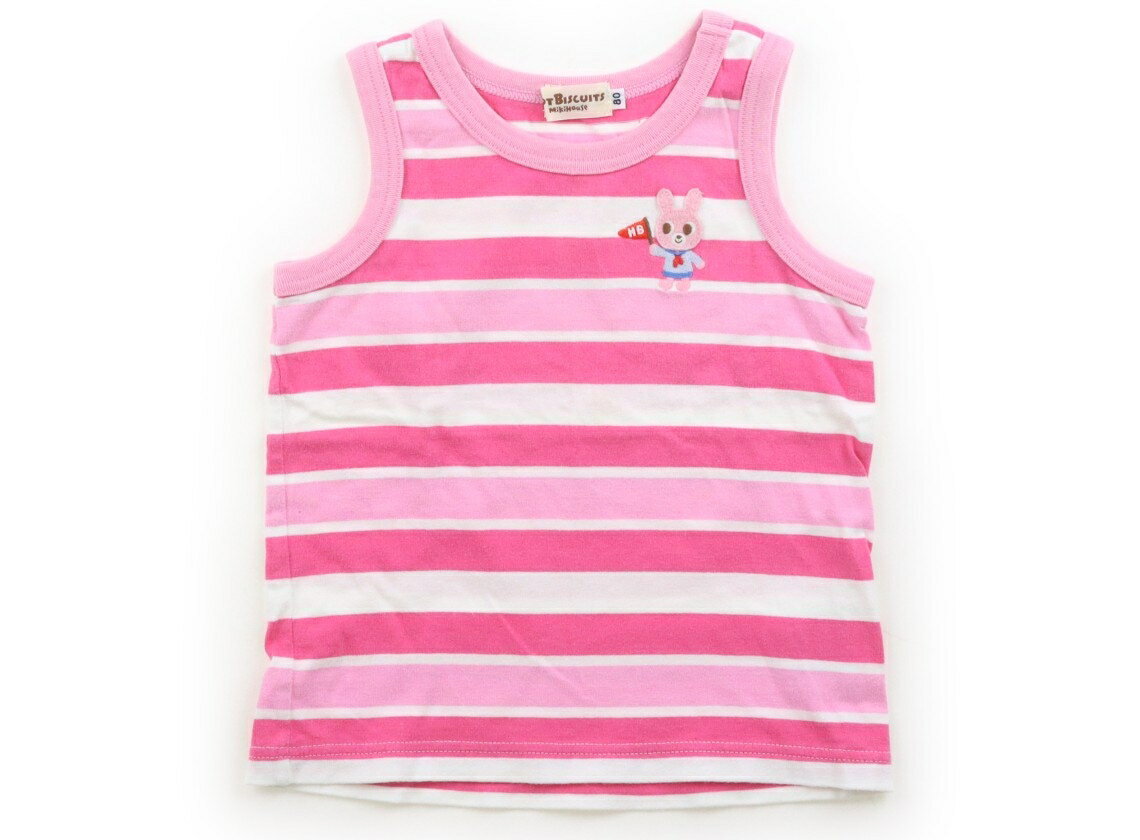 Hot Biscuits Tank Top/Camisole, Size 80, Girls, Pink/White/Fuchsia Pink/Striped, Children's Clothing, Baby Clothing, Kids, Outlet, Used [Pre-owned] Kids, Baby, Maternity