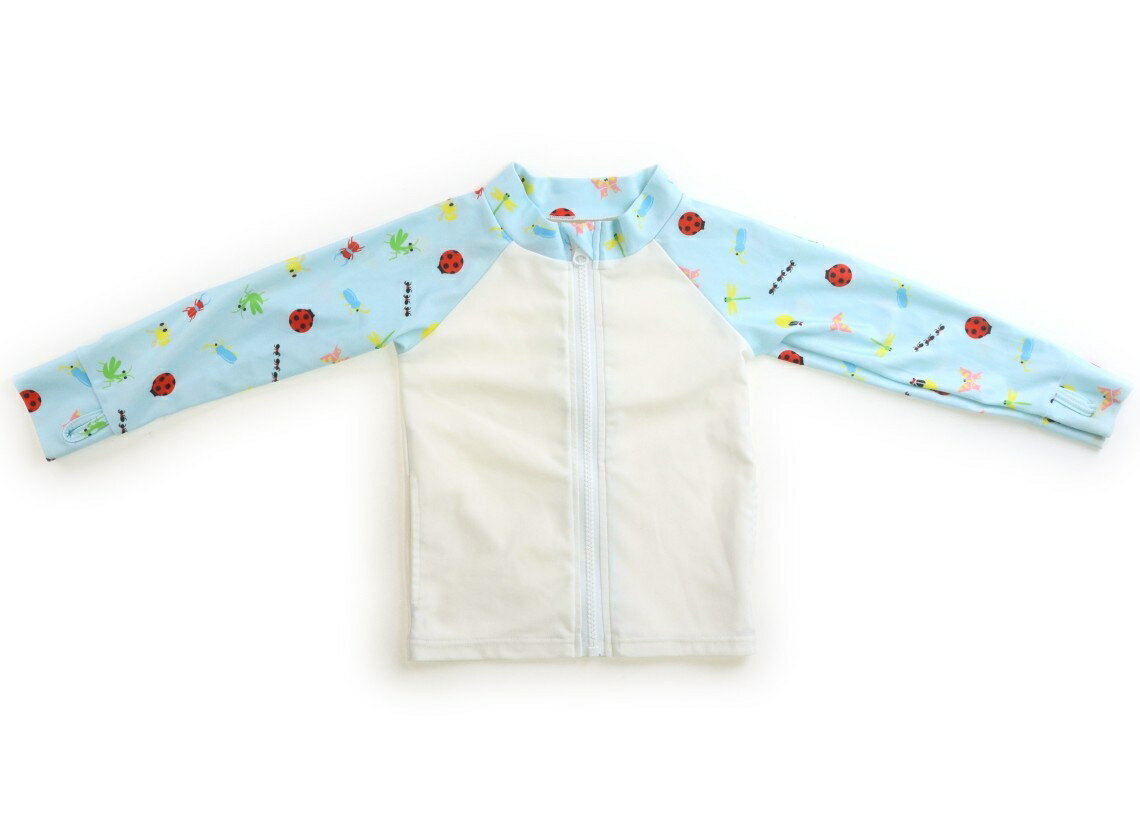 インセクトコレクション Insect Collection 水着・バスローブ 80 男の子 ホワイト・パステルブルー×カラフル昆虫 子供服 ベビー服 キッズ アウトレット ユーズド キッズ・ベビー・マタニティ