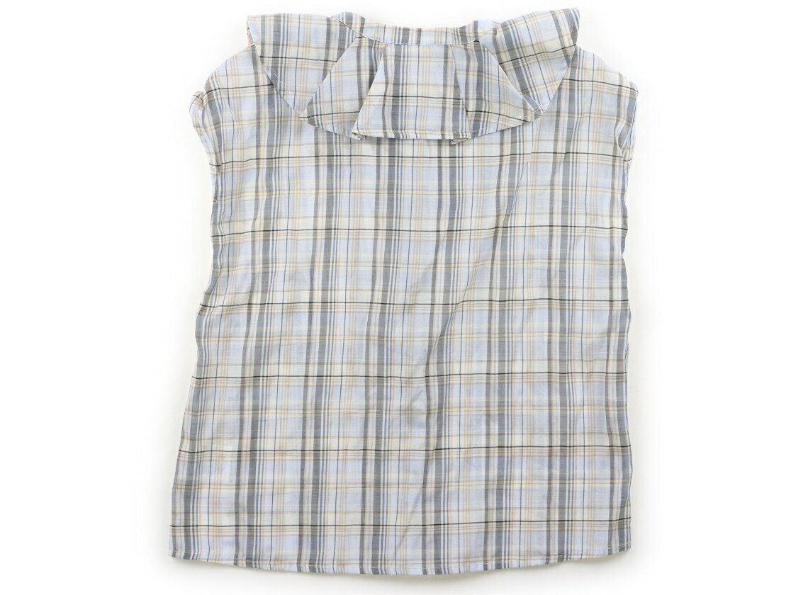 ポンポネット pom ponette シャツ・ブラウス 150 女の子 グレー系チェック 子供服 ...