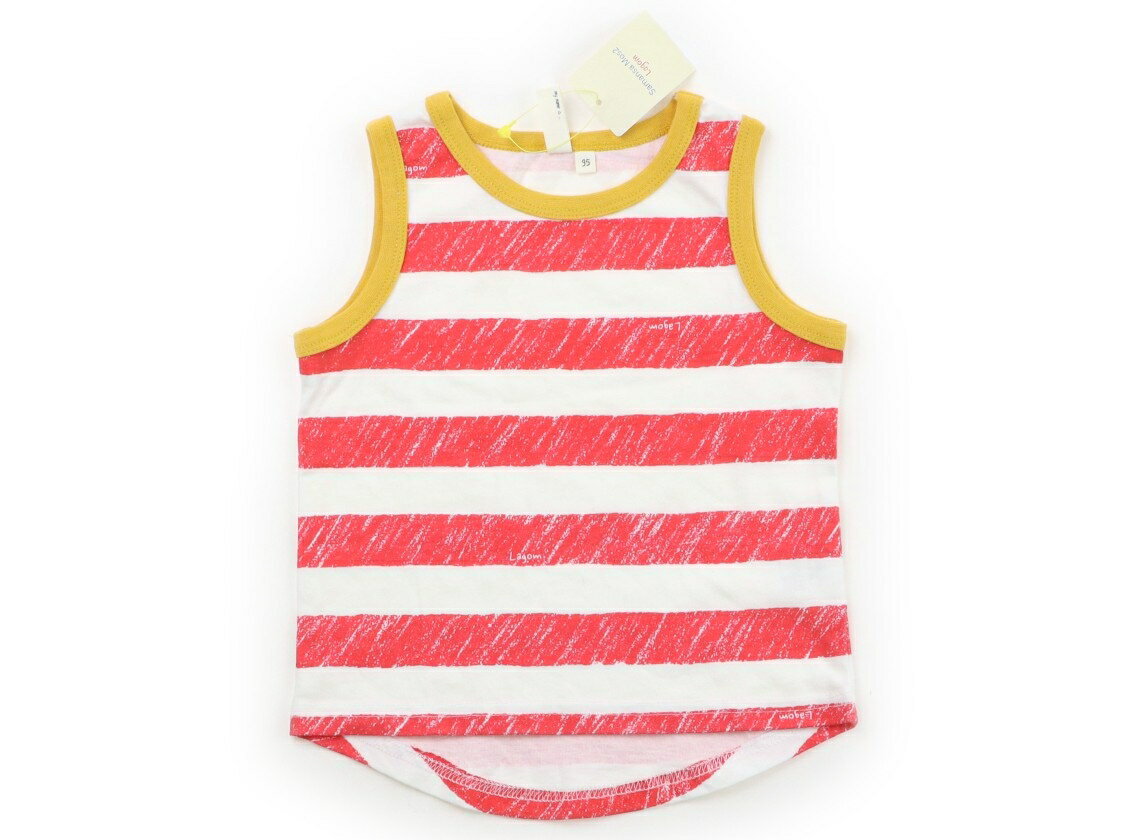 Lagom Tank Top/Camisole, Size 95, Boys, Pink/White Stripe/Yellow, Children's Clothing, Baby Clothes, Kids, Outlet, Used [Pre-owned] Kids, Baby, Maternity