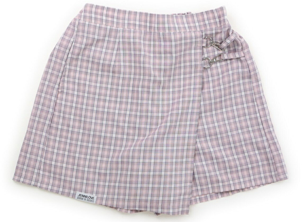 ジェニィ JENNI キュロット 160 女の子 ピンク・白・グレーチェック 子供服 ベビー服 キッズ アウトレット ユーズド 【中古】キッズ・ベビー・マタニティ
