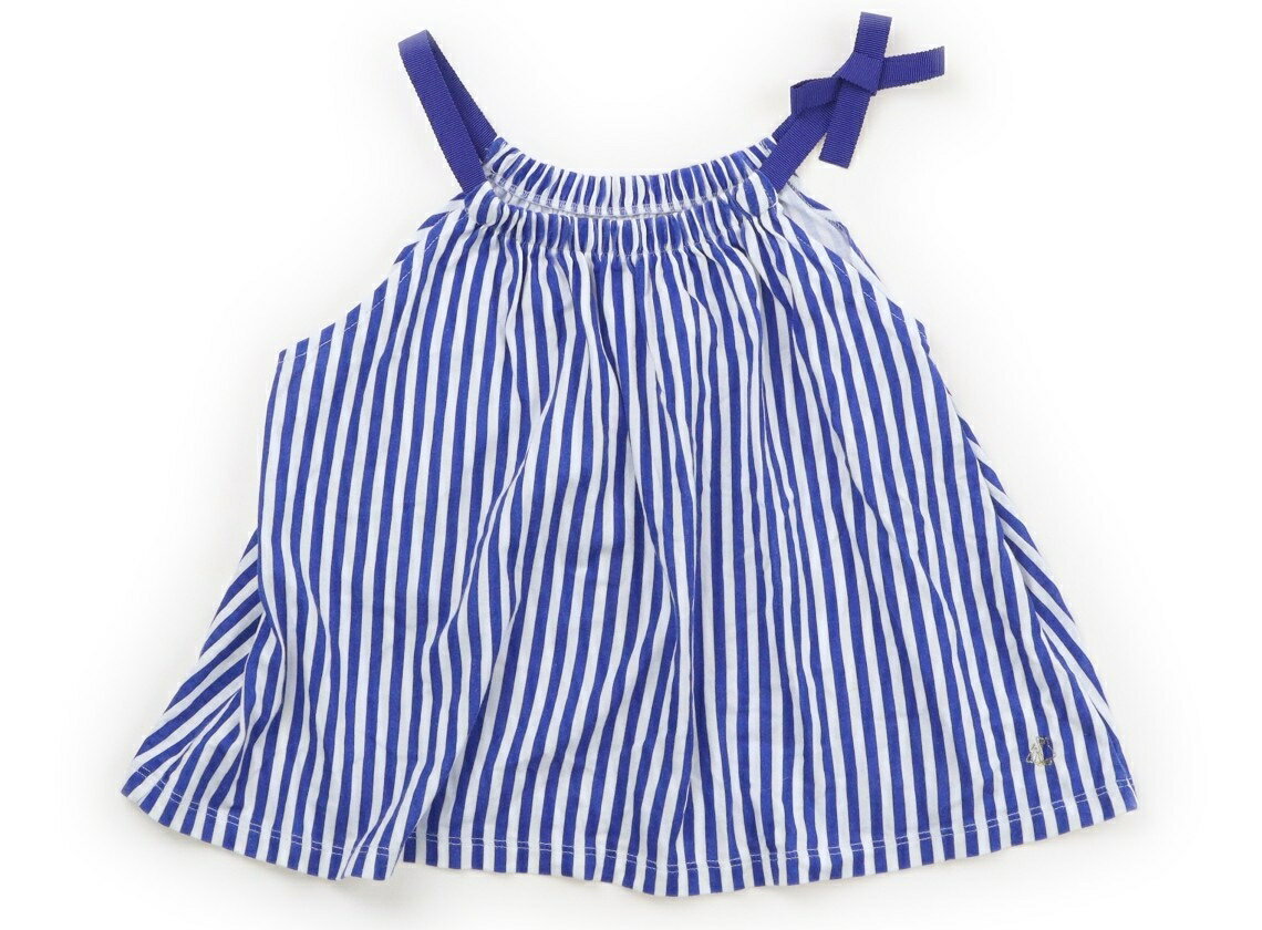 Petit Bateau Tank Top/Camisole, Size 110, Girls, Blue Stripe, Children's Clothing, Baby Clothes, Kids, Outlet, Used [Pre-owned] Kids, Baby, Maternity