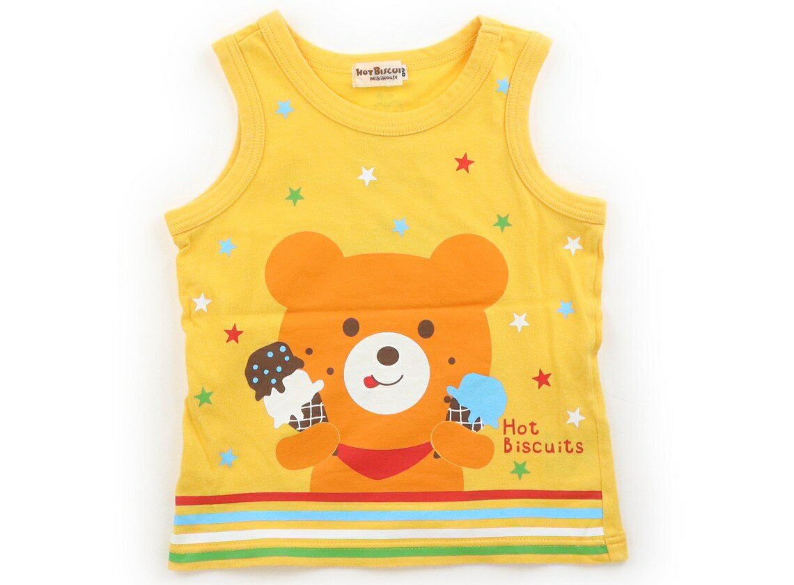 Hot Biscuits Tank Top/Camisole, Size 80, Boys, Yellow-orange, Orange, Bear, Star, Children's Clothing, Baby Clothes, Kids, Outlet, Used [Pre-owned] Kids, Baby, Maternity