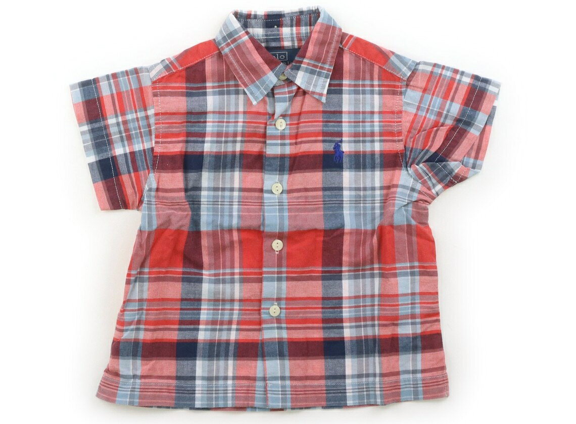 ポロラルフローレン POLO RALPH LAUREN シャツ・ブラウス 80 男の子 赤・紺・白チェック 子供服 ベビー服 キッズ アウトレット ユーズド 【中古】キッズ・ベビー・マタニティ