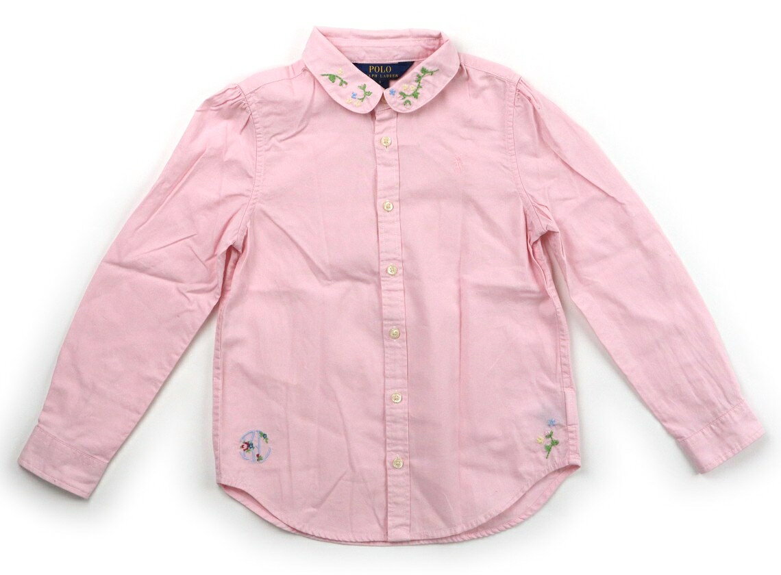 ポロラルフローレン POLO RALPH LAUREN シャツ・ブラウス 120 女の子 ピンク・刺しゅう 子供服 ベビー服 キッズ アウトレット ユーズド 【中古】キッズ・ベビー・マタニティ