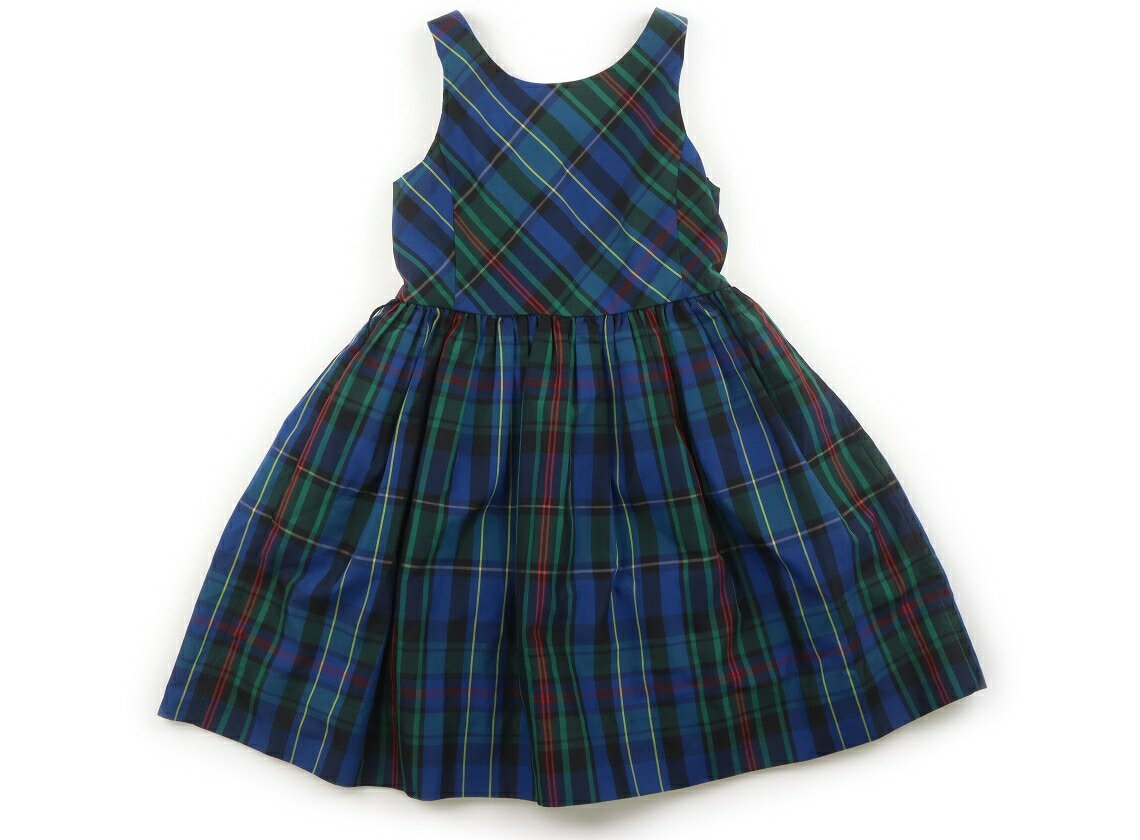 ポロラルフローレン POLO RALPH LAUREN ジャンパースカート 110 女の子 ブルー、グリーン、赤、黒、チェック 子供服 ベビー服 キッズ アウトレット ユーズド 【中古】キッズ・ベビー・マタニティ