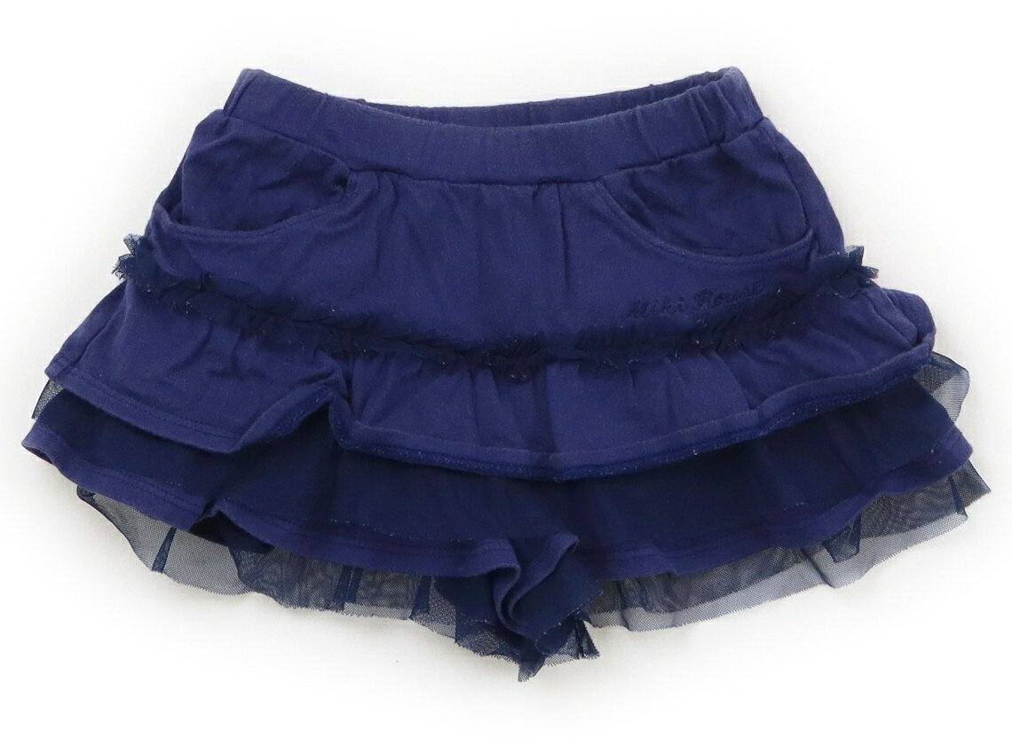 ミキハウス miki HOUSE キュロット 90 女の子 紺 子供服 ベビー服 キッズ アウトレット ユーズド 【中古】キッズ・ベビー・マタニティ