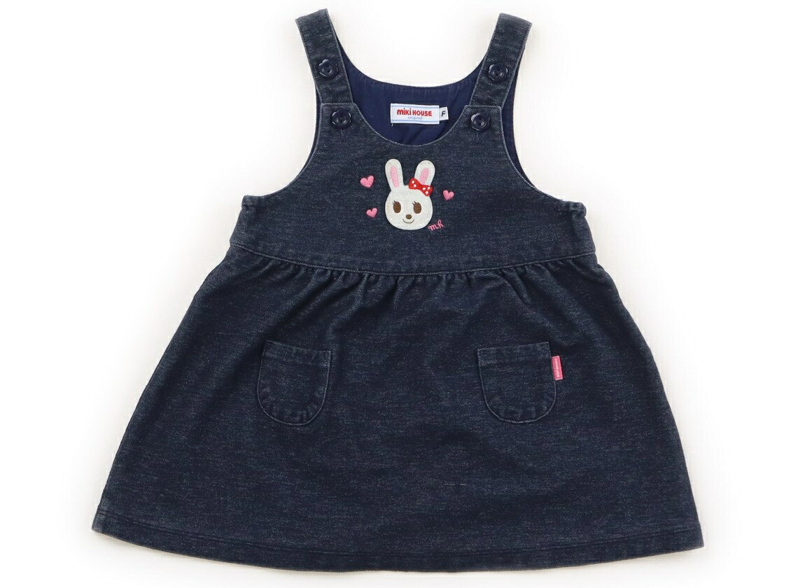 ミキハウス miki HOUSE ジャンパースカート 70 女の子 紺 子供服 ベビー服 キッズ アウトレット ユーズド 【中古】キッズ・ベビー・マタニティ