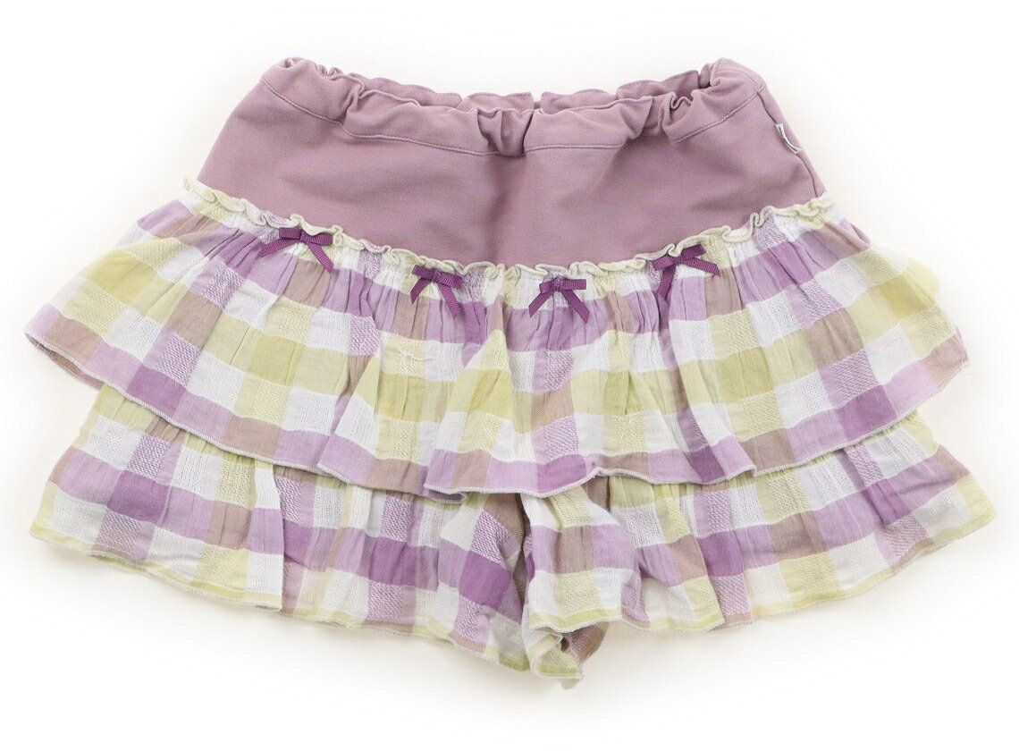 　ブランド 　pom ponette(ポンポネット) 　カテゴリー 　キュロット 　サイズ 　130サイズ 　色 　パープル・黄白チェック 　状態 　★★（返品不可） 　記名 　なし 　ジャンル 　Girl パンツ内側に小さい茶色い汚れ、フリルに糸の飛び出しが複数見られますが外遊び用としていかがでしょうか？ ＊【状態】【サイズ】に関しての詳しい説明はこちら