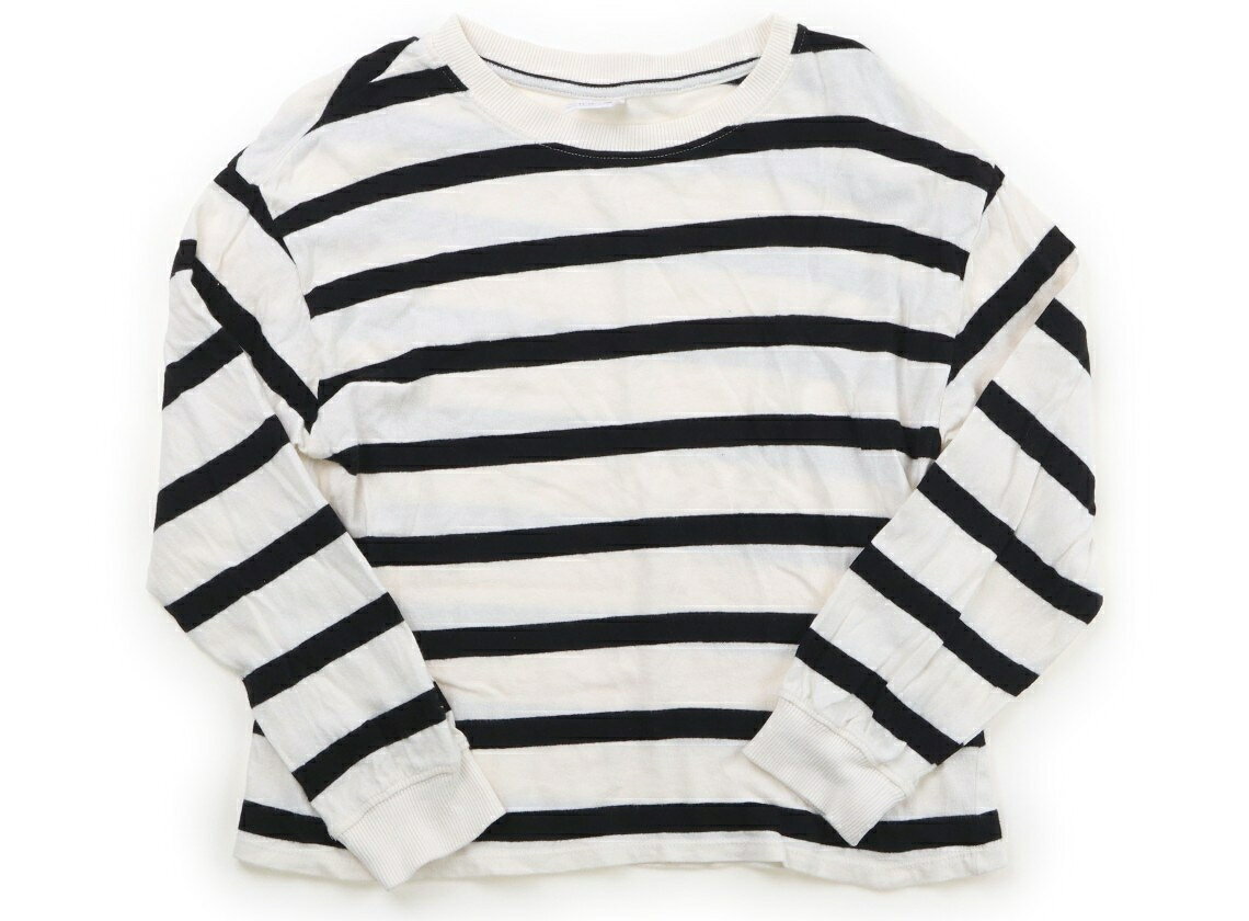 ザラ ZARA Tシャツ・カットソー 150 女の子 ブラックボーダー・ライトベージュ 子供服 ベビー服 キッズ アウトレット ユーズド キッズ・ベビー・マタニティ