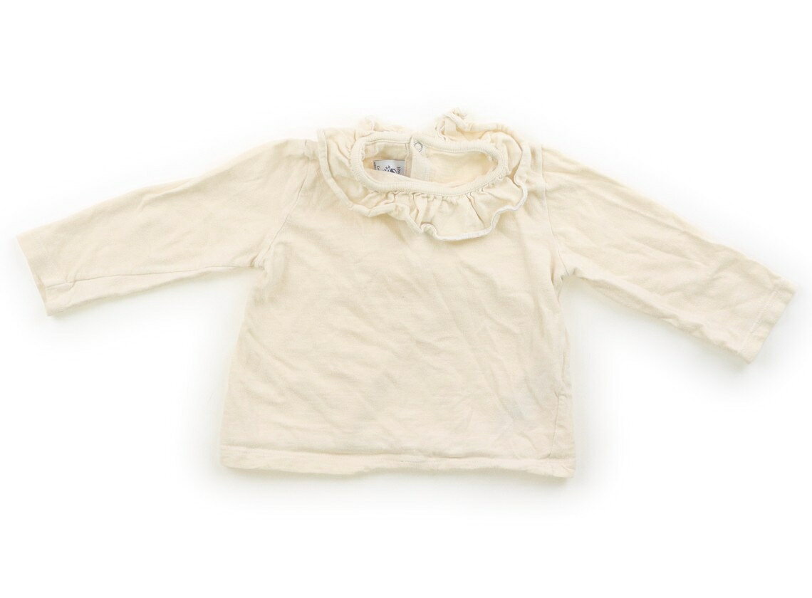 プチバトー PETIT BATEAU Tシャツ・カットソー 70 女の子 アイボリー 子供服 ベビー服 キッズ アウトレット ユーズド キッズ・ベビー・マタニティ