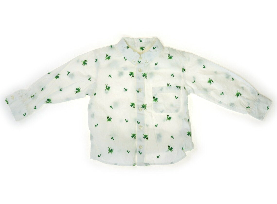 インセクトコレクション Insect Collection シャツ・ブラウス 100 男の子 白　グリーン 子供服 ベビー服 キッズ アウトレット ユーズド キッズ・ベビー・マタニティ